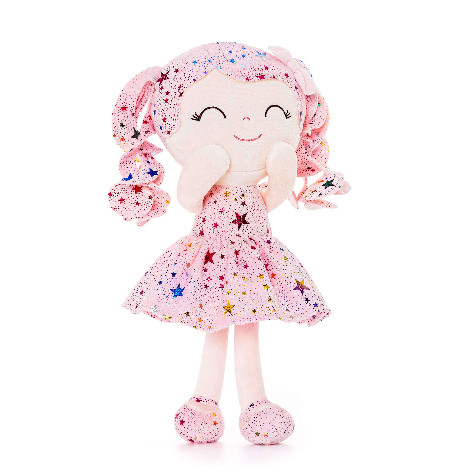 Gloveleya 12 - inch Personalized Glitters Stars Girl Doll Pink - Gloveleya Official