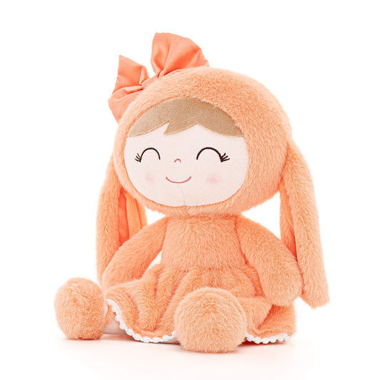 Gloveleya 12 - inch Personalized Plush Bunny Doll Orange - Gloveleya Official