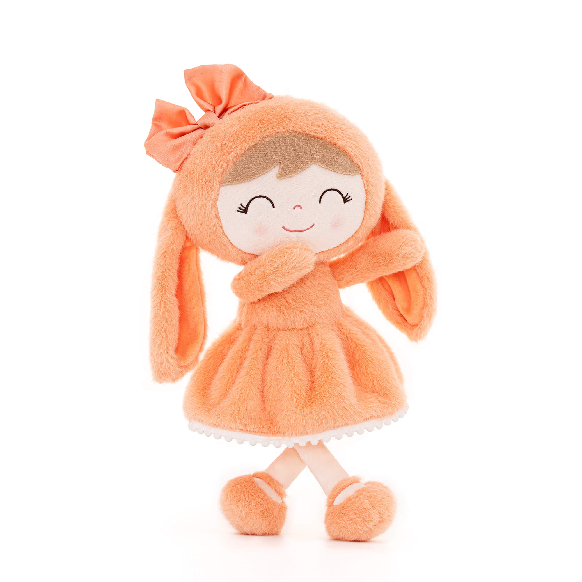 Gloveleya 12 - inch Personalized Plush Bunny Doll Orange - Gloveleya Official