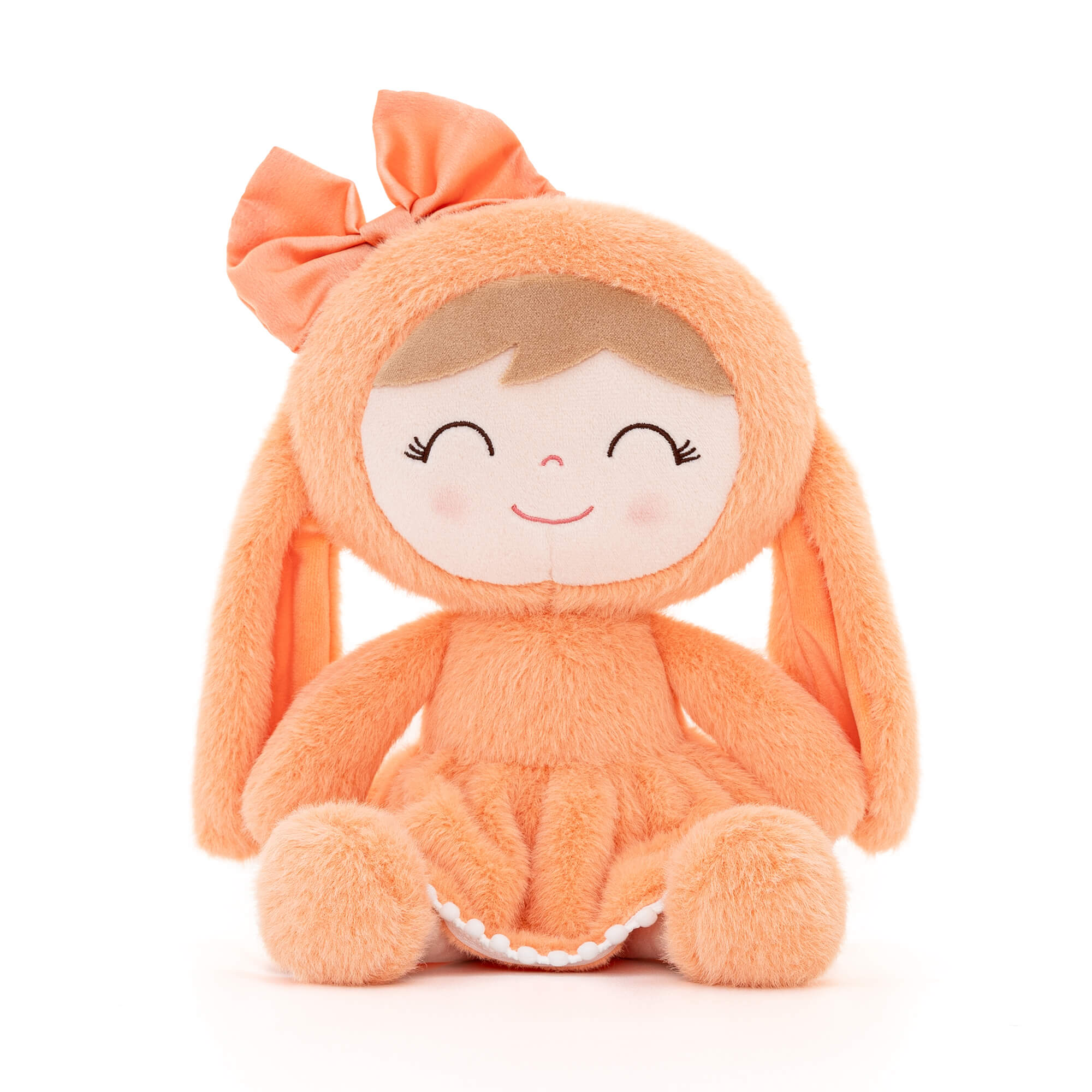 Gloveleya 12 - inch Personalized Plush Bunny Doll Orange - Gloveleya Official