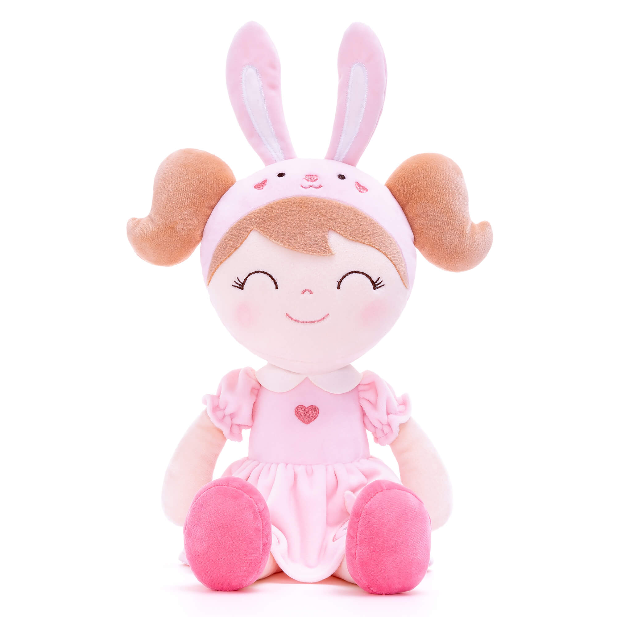 Gloveleya 12 - inch Personalized Plush Dolls Animal Costume Dolls Pink Bunny - Gloveleya Official