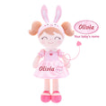 Carica l'immagine nel visualizzatore della galleria, Gloveleya 12 - inch Personalized Plush Dolls Animal Costume Dolls Pink Bunny - Gloveleya Official
