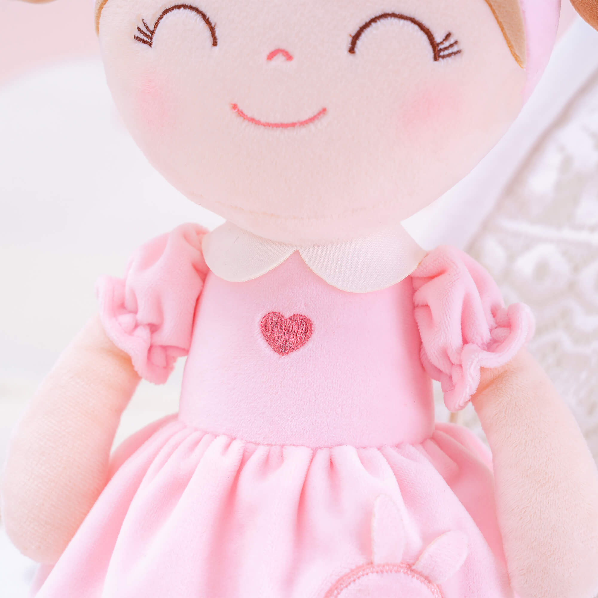 Gloveleya 12 - inch Personalized Plush Dolls Animal Costume Dolls Pink Bunny - Gloveleya Official