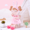 Load image into Gallery viewer, Gloveleya 12 - inch Personalized Plush Dolls Animal Costume Dolls Pink Bunny - Gloveleya Official
