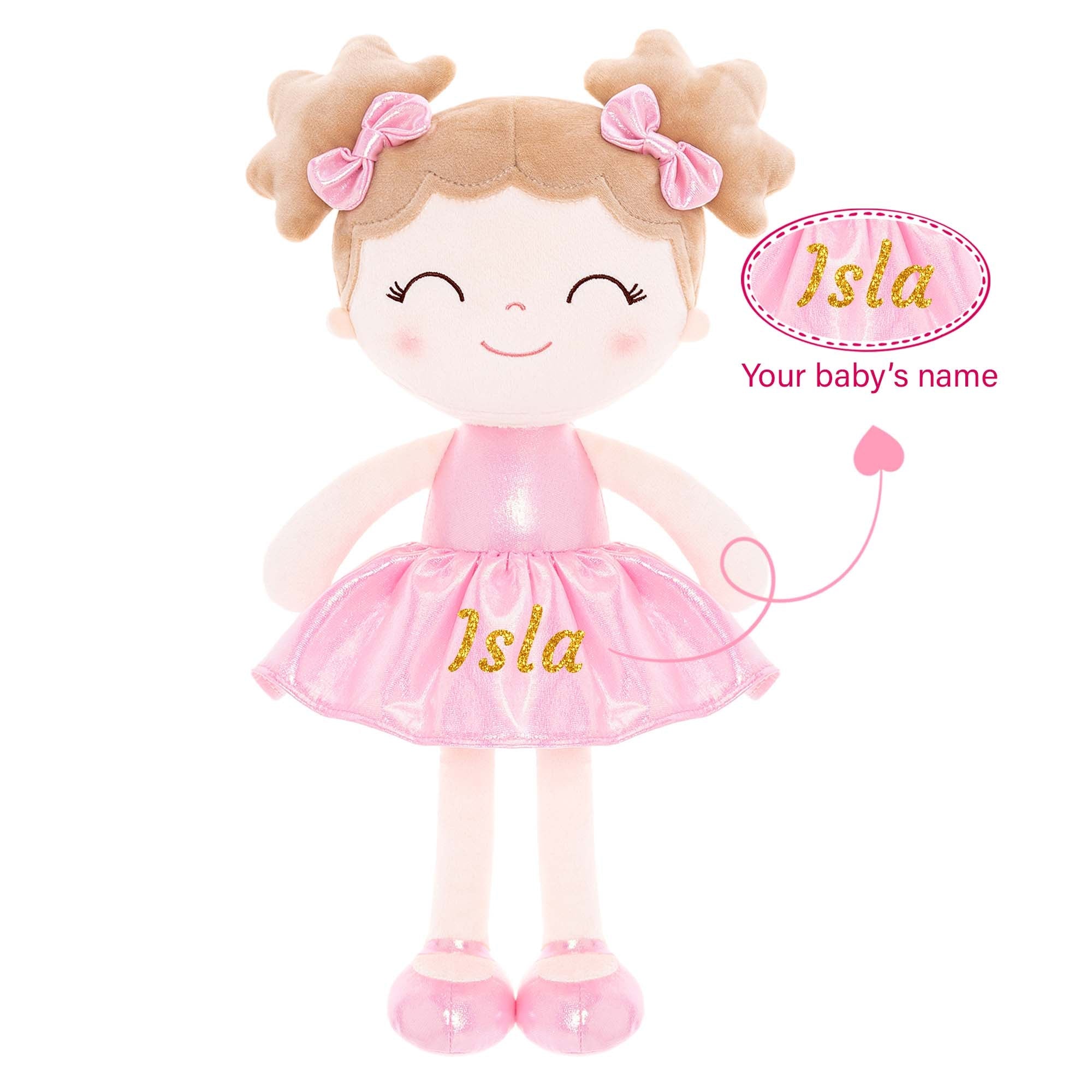 Gloveleya 12 - inch Personalized Plush Dolls Curly Haired Iridescent Girls - Gloveleya Official