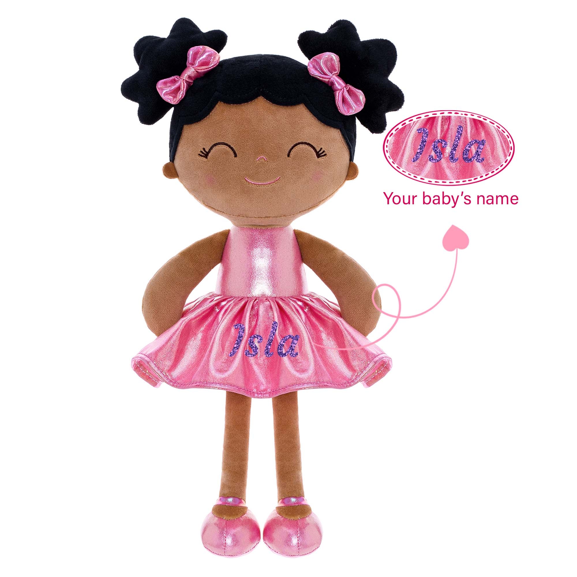 Gloveleya 12 - inch Personalized Plush Dolls Curly Haired Iridescent Girls - Gloveleya Official