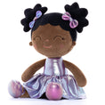 Carica l'immagine nel visualizzatore della galleria, Gloveleya 12 - inch Personalized Plush Dolls Curly Haired Iridescent Girls - Tanned Purple - Gloveleya Official
