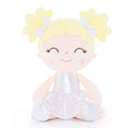 Carica l'immagine nel visualizzatore della galleria, Gloveleya 12 - inch Personalized Plush Dolls Curly Haired Iridescent Girls - White - Gloveleya Official
