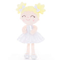 Carica l'immagine nel visualizzatore della galleria, Gloveleya 12 - inch Personalized Plush Dolls Curly Haired Iridescent Girls - White - Gloveleya Official
