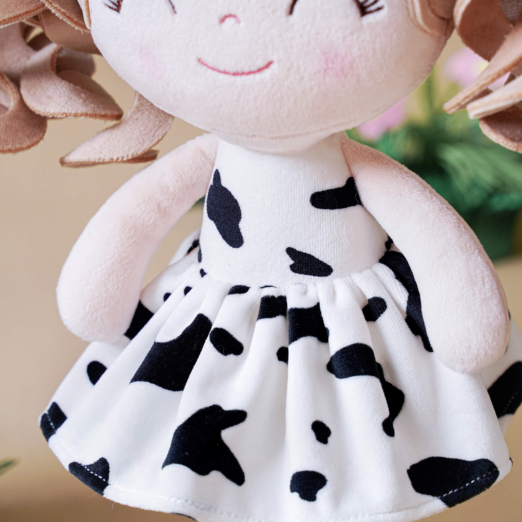 Gloveleya 12 - inch Personalized Plush Jungle Animal Doll Cow - Gloveleya Official