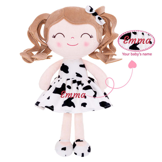 Gloveleya 12 - inch Personalized Plush Jungle Animal Doll Cow - Gloveleya Official