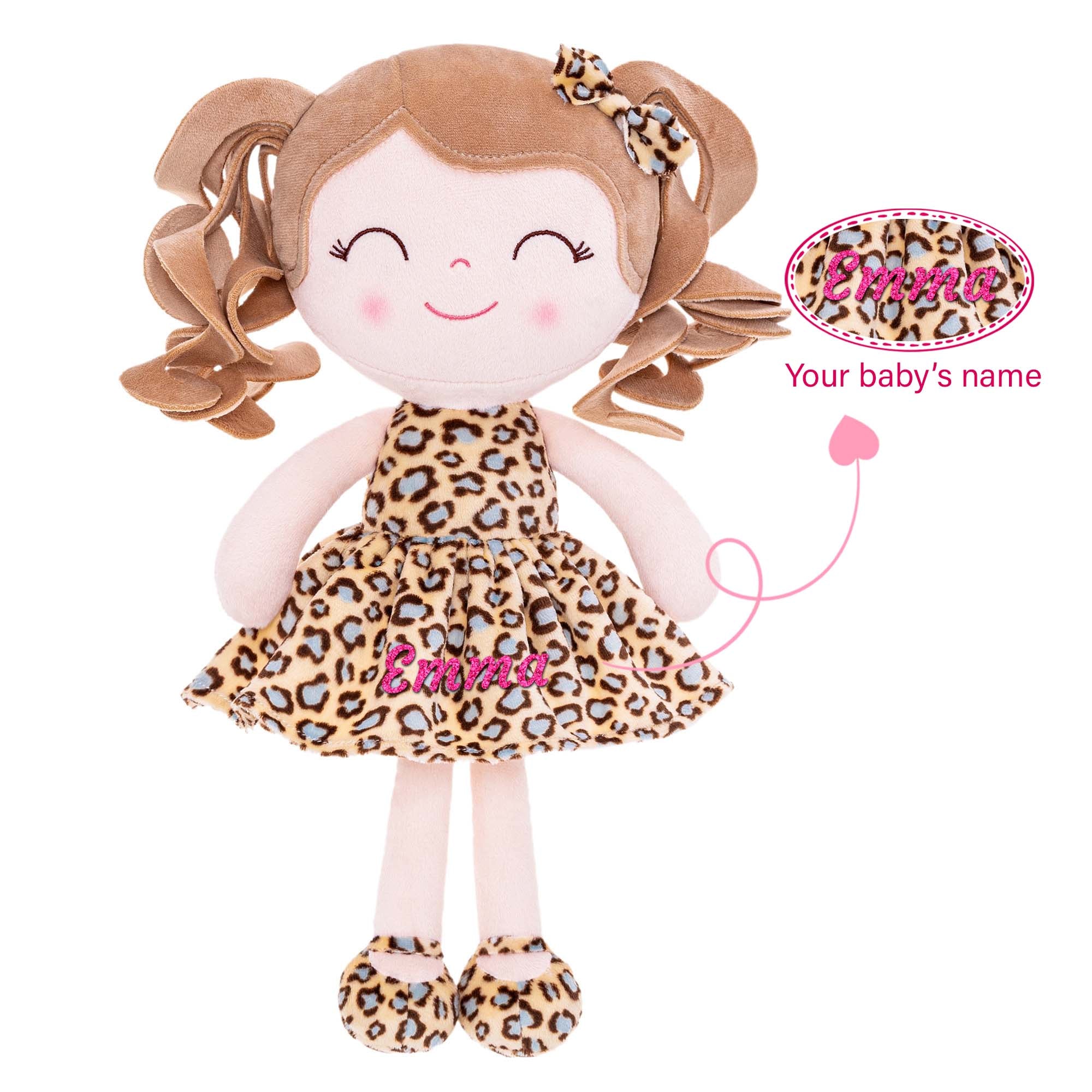 Gloveleya 12 - inch Personalized Plush Jungle Animal Doll Leopard - Gloveleya Official