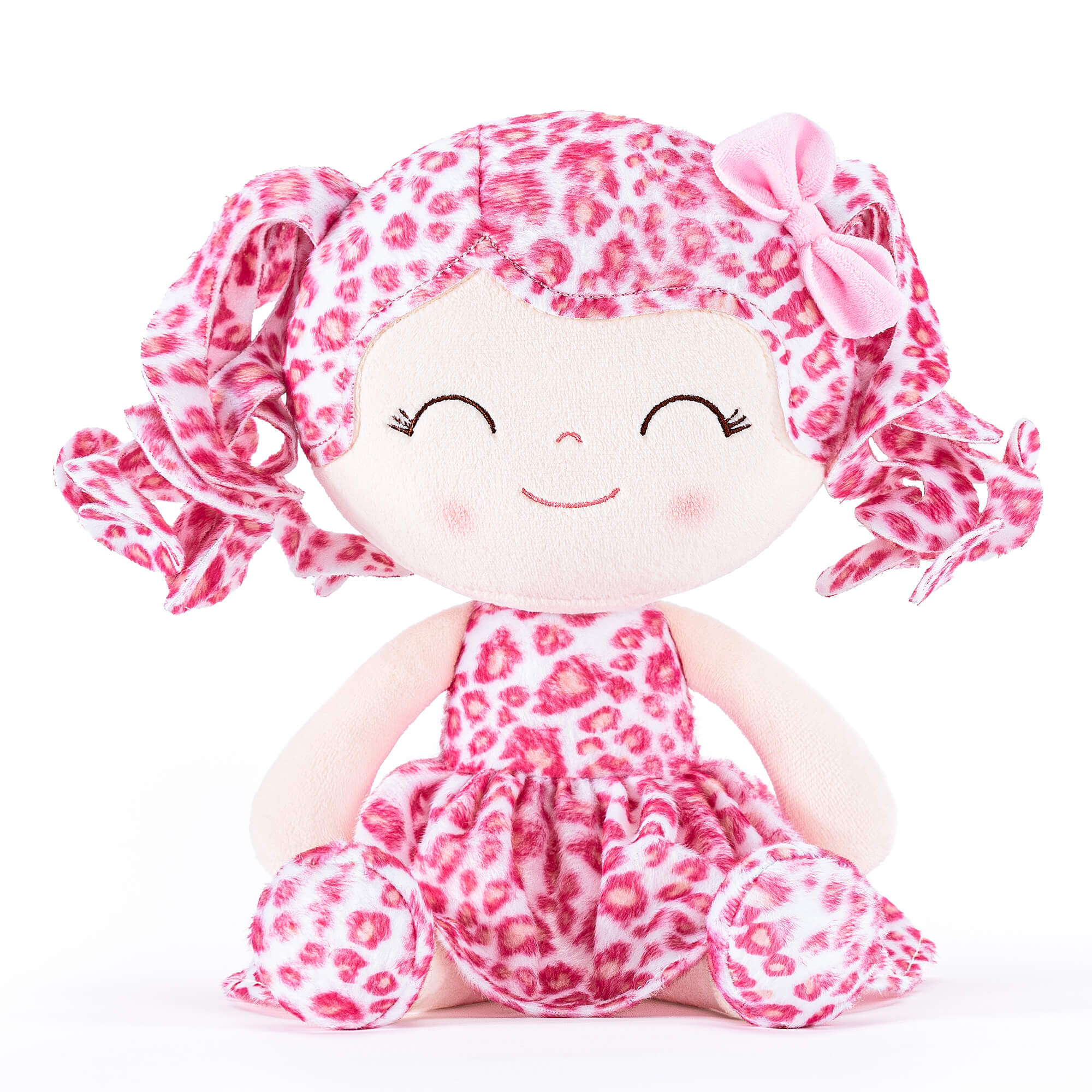 Gloveleya 12 - inch Personalized Plush Jungle Animal Doll Pink Leopard Costume - Gloveleya Official