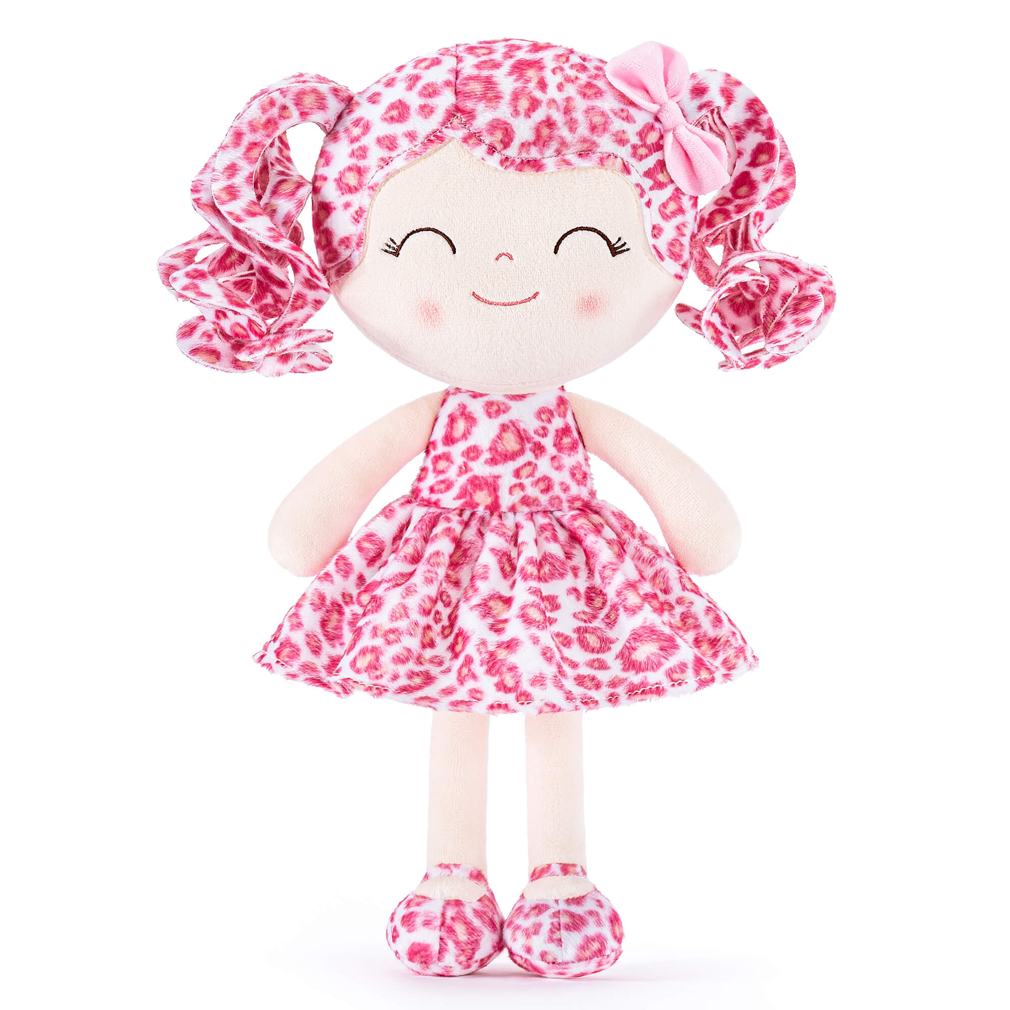 Gloveleya 12 - inch Personalized Plush Jungle Animal Doll Pink Leopard Costume - Gloveleya Official