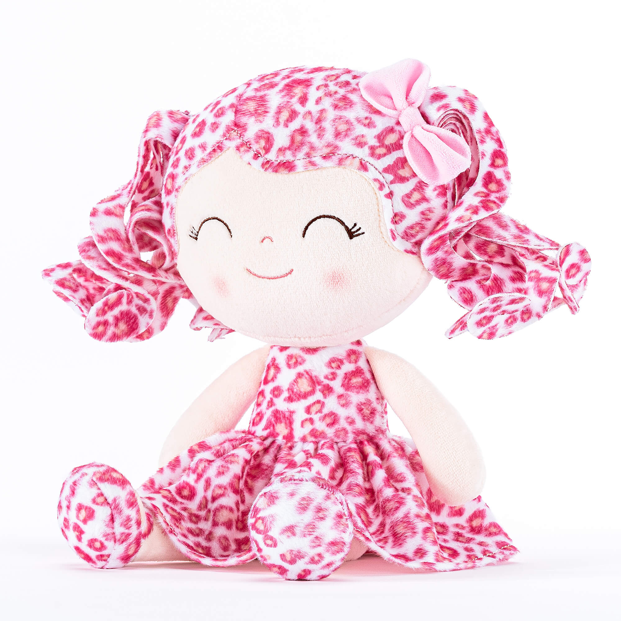 Gloveleya 12 - inch Personalized Plush Jungle Animal Doll Pink Leopard Costume - Gloveleya Official