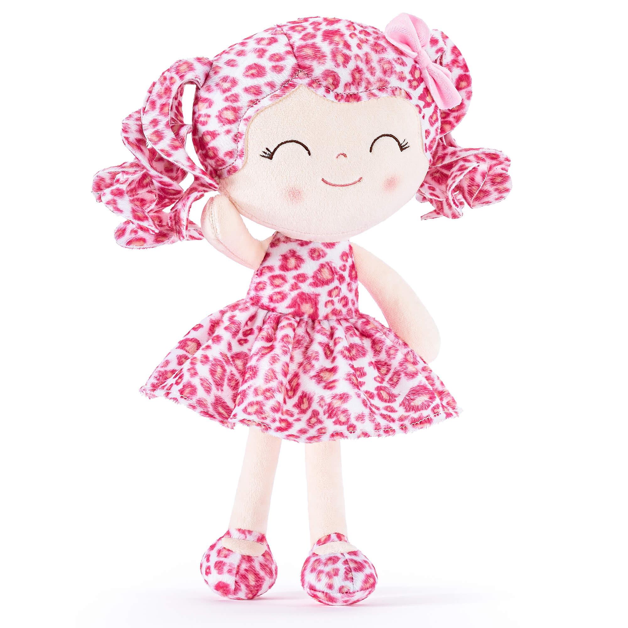 Gloveleya 12 - inch Personalized Plush Jungle Animal Doll Pink Leopard Costume - Gloveleya Official