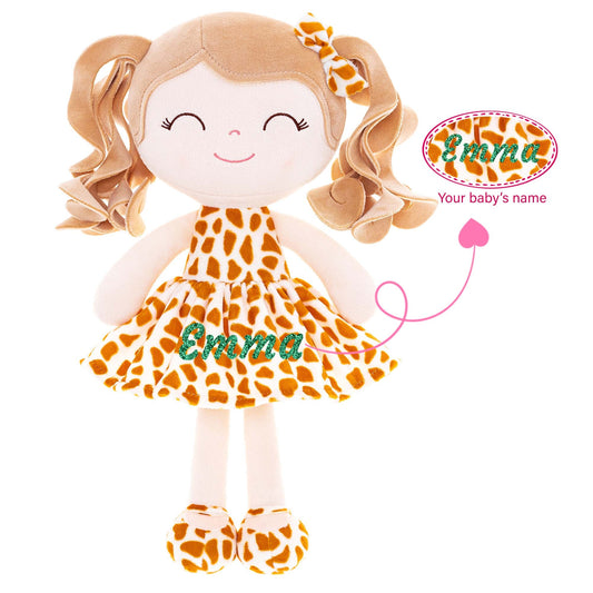 Gloveleya 12 - inch Personalized Plush Jungle Animal Giraffe - Gloveleya Official