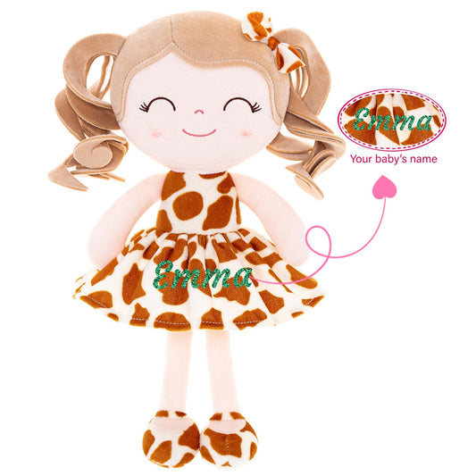 Gloveleya 12 - inch Personalized Plush Jungle Animal Giraffe New - Gloveleya Official