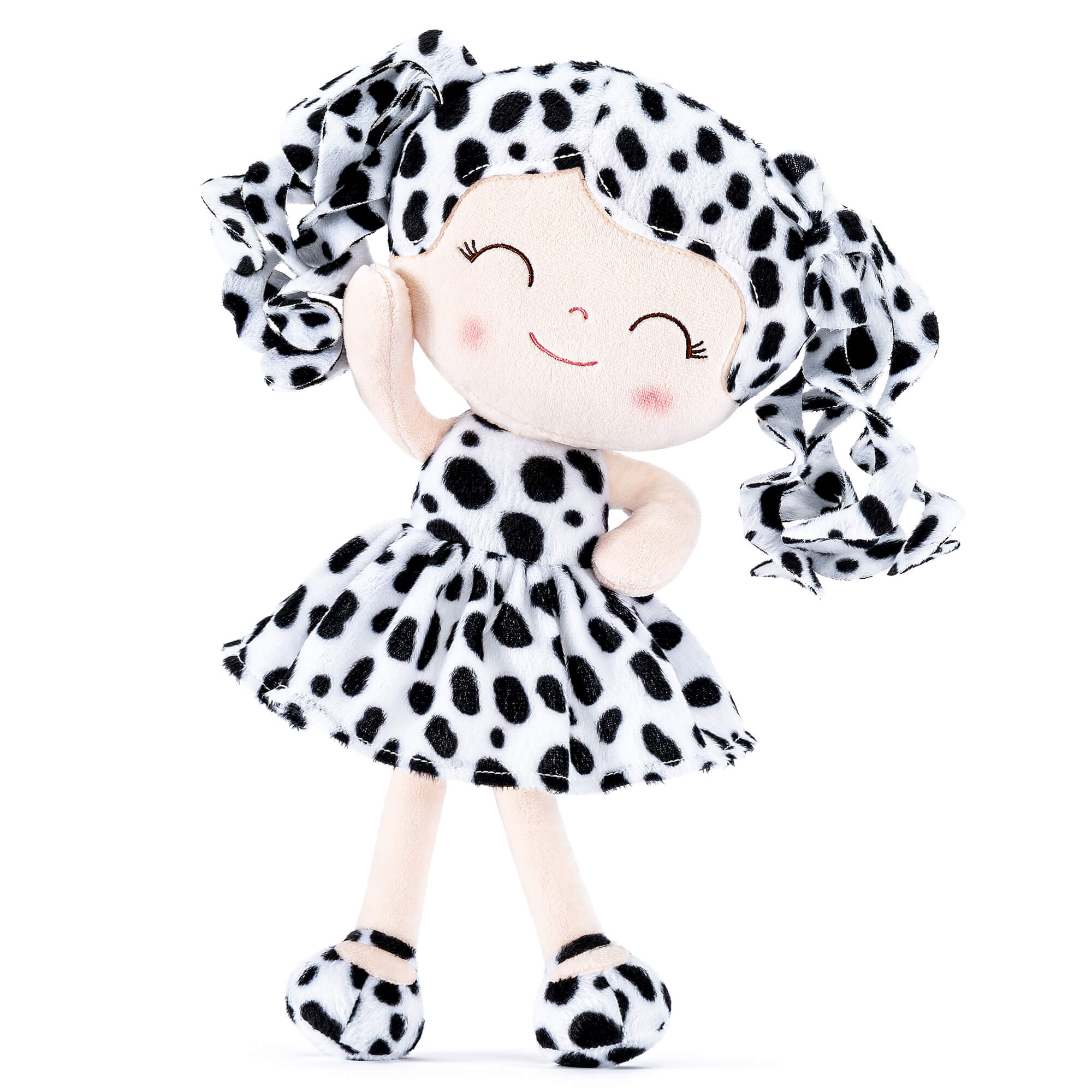 Gloveleya 12 - inch Personalized Plush Jungle Animal Spots Black and White - Gloveleya Official