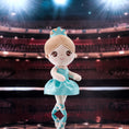 Load image into Gallery viewer, Gloveleya 13 - inch Personalized Glass Ballet Girl Doll Aqua - Gloveleya Official
