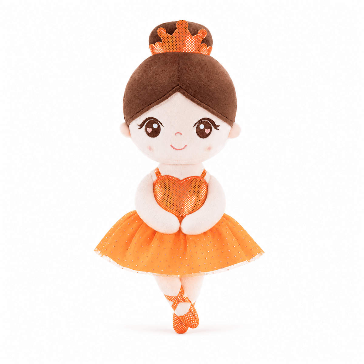 Gloveleya 13-inch Personalized Glass Ballet Girl Doll Orange - Gloveleya Official