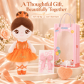 Load image into Gallery viewer, Gloveleya 13-inch Personalized Glass Ballet Girl Doll Orange - Gloveleya Official
