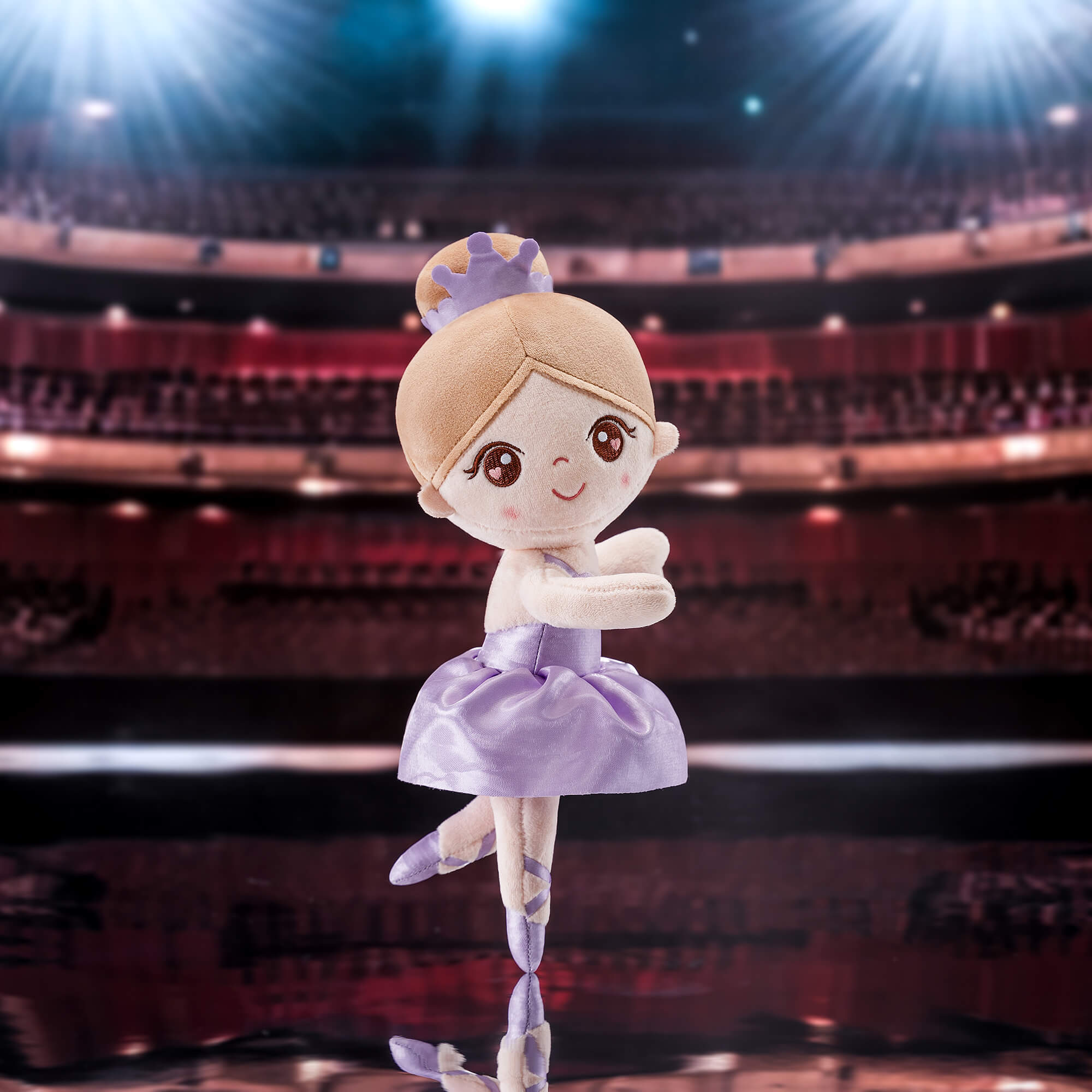 Gloveleya 13 - inch Personalized Glass Ballet Girl Doll Purple - Gloveleya Official