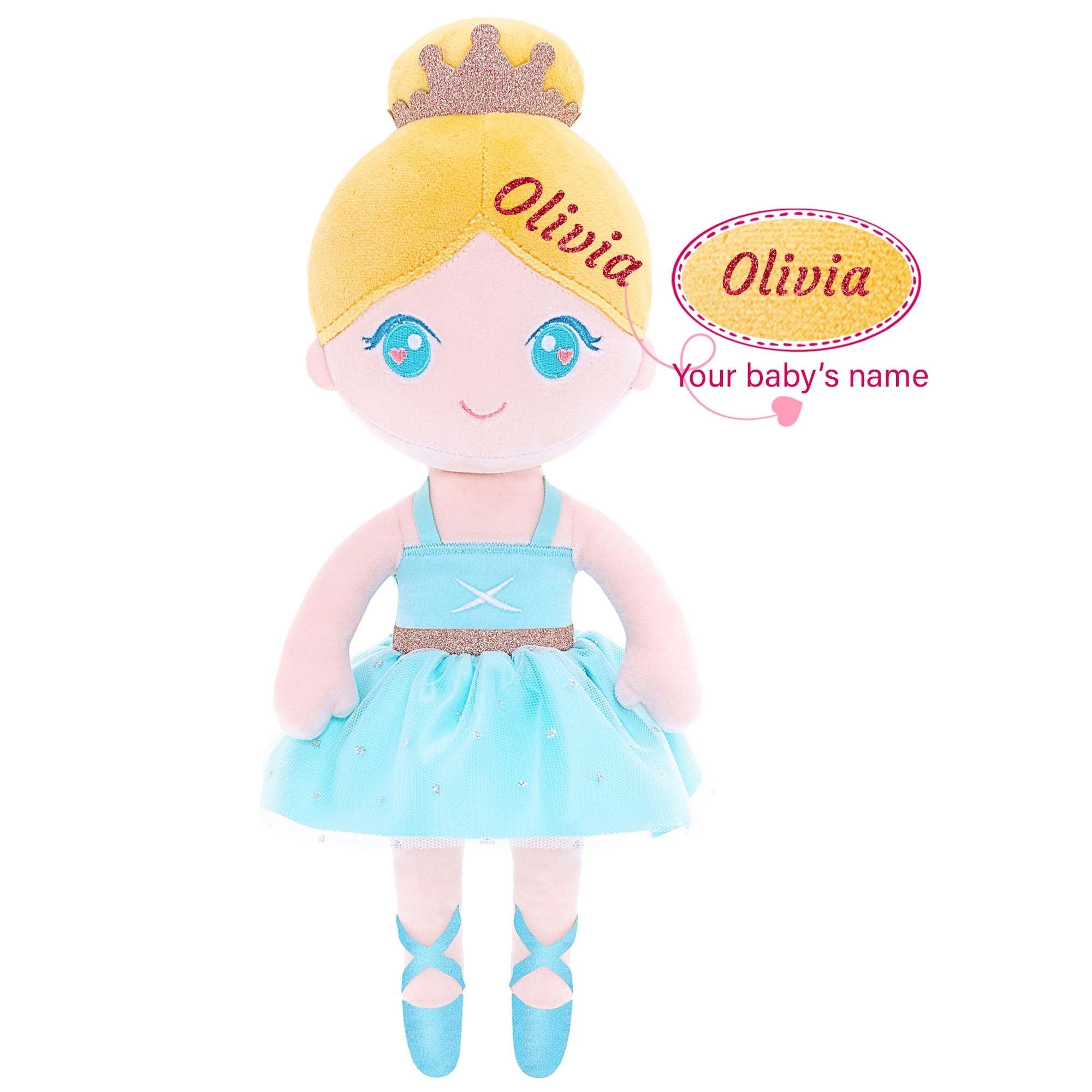 Gloveleya 13 - inch Personalized Plush Dolls Ballerina Girl Toys Ballet Dream - Gloveleya Official