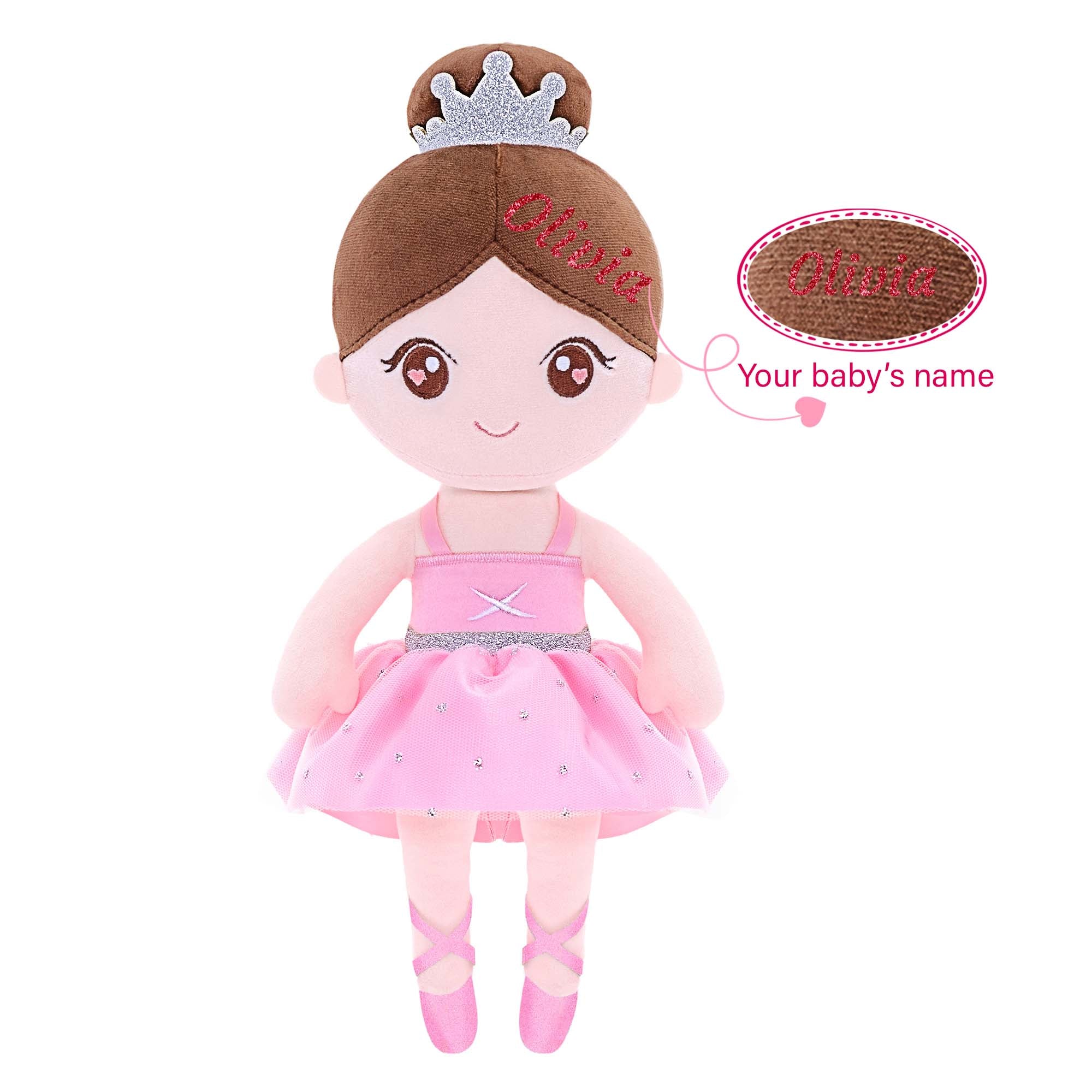 Gloveleya 13 - inch Personalized Plush Dolls Ballerina Girl Toys Ballet Dream - Gloveleya Official