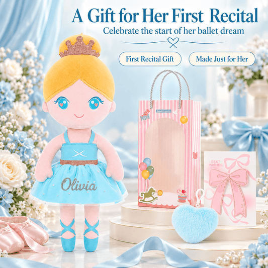 Gloveleya 13-inch Personalized Plush Dolls Ballerina Series Blue - Gloveleya Official
