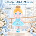 Load image into Gallery viewer, Gloveleya 13-inch Personalized Plush Dolls Ballerina Series Blue - Gloveleya Official
