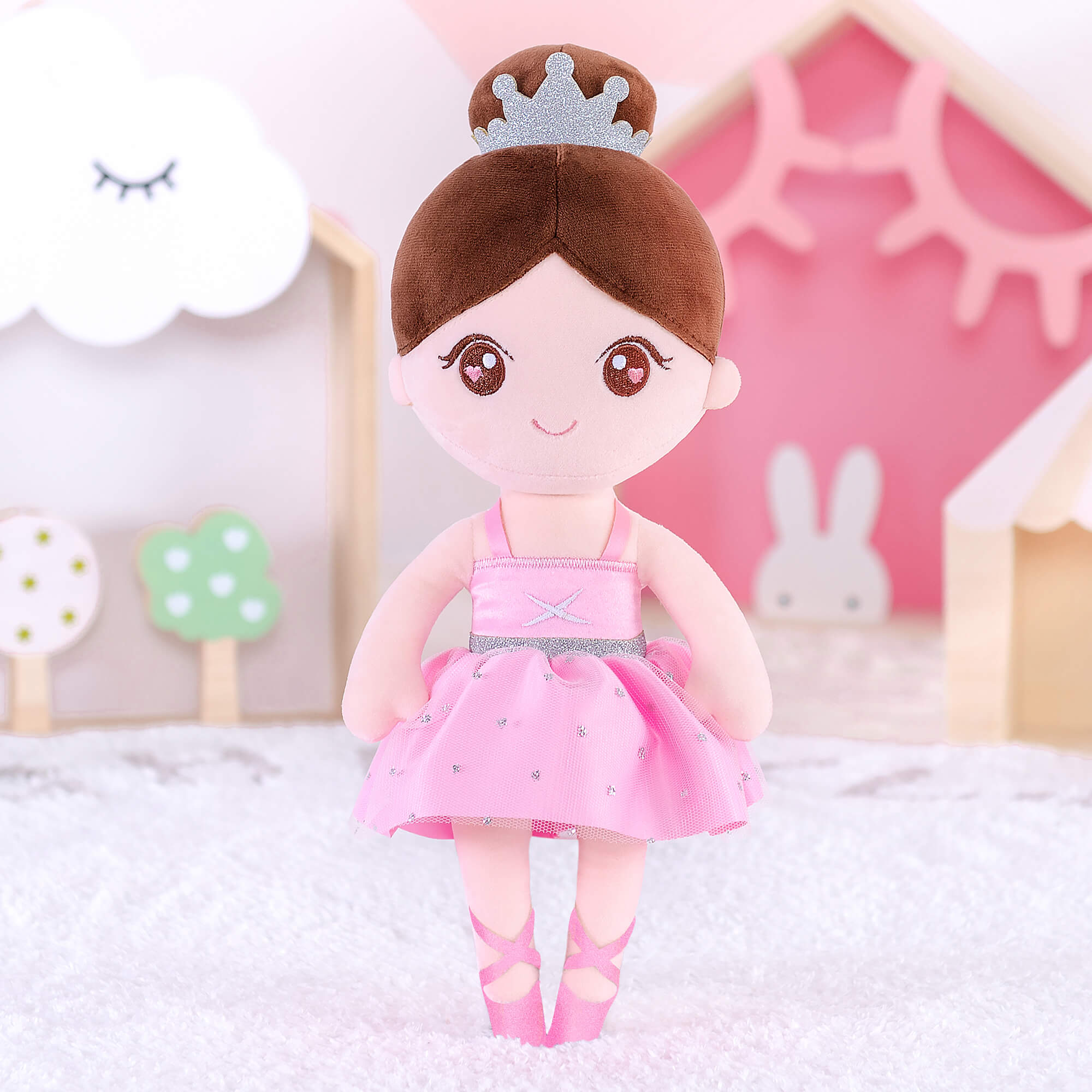 Gloveleya 13 - inch Personalized Plush Dolls Ballerina Series Pink Ballet Dream - Gloveleya Official