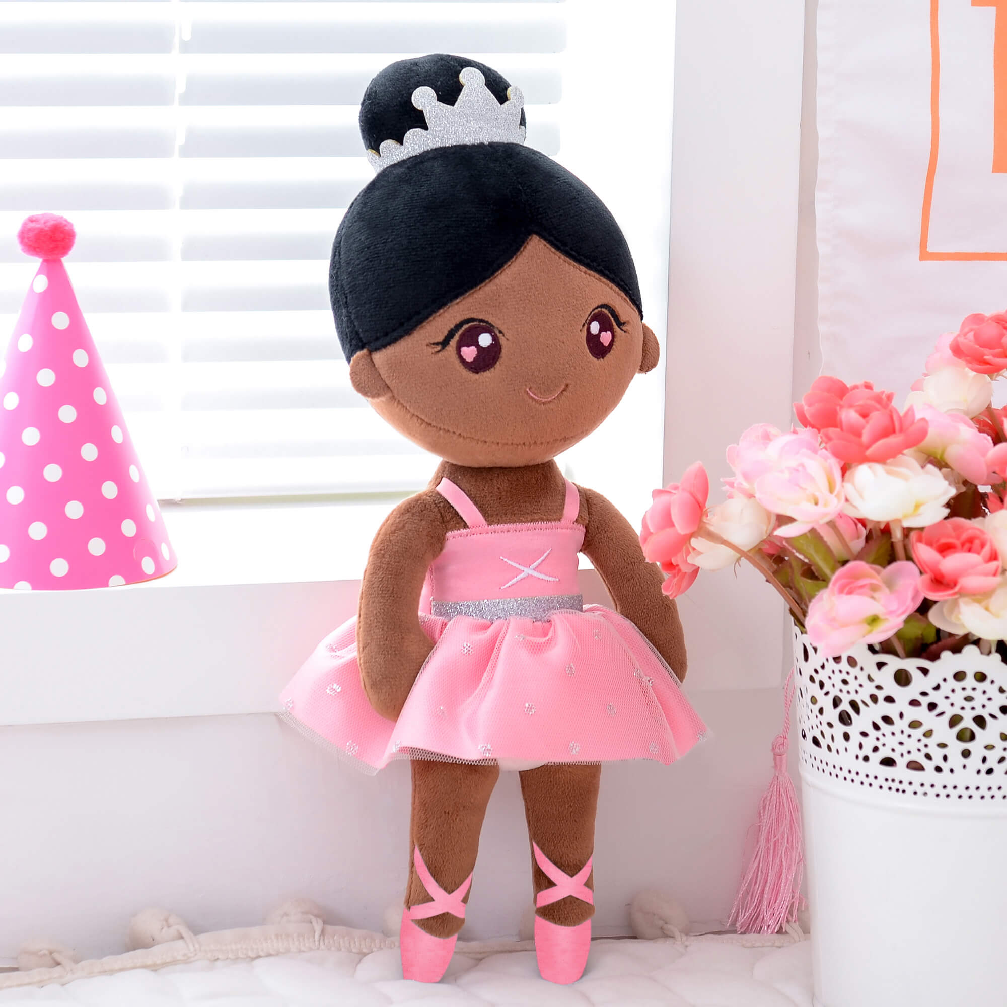 Gloveleya 13 - inch Personalized Plush Dolls Ballerina Series Tanned Skin Ballet Dream - Gloveleya Official