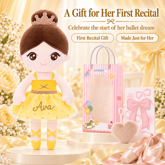 Gloveleya 13-inch Personalized Plush Dolls Ballerina Series Yellow - Gloveleya Official