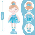 Load image into Gallery viewer, Gloveleya 13 - inch Personalized Plush Dolls Iridescent Glitter Ballerina Series Blue Ballet Dream - Gloveleya Official
