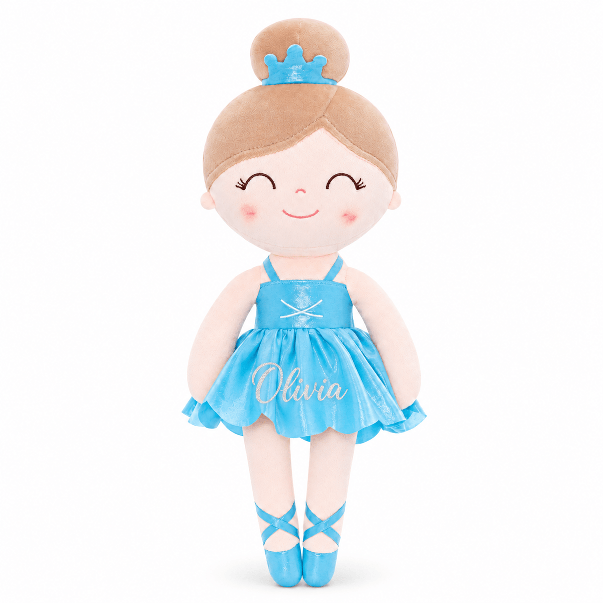 Gloveleya 13-inch Personalized Plush Dolls Iridescent Glitter Ballerina Series Blue Ballet Dream - Gloveleya Official