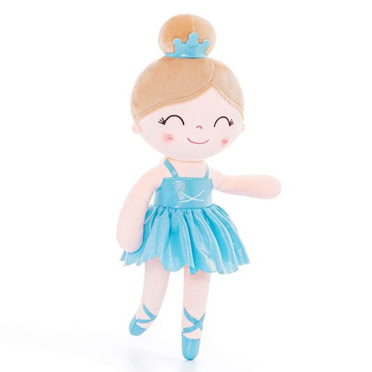 Gloveleya 13 - inch Personalized Plush Dolls Iridescent Glitter Ballerina Series Blue Ballet Dream - Gloveleya Official