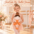 Load image into Gallery viewer, Gloveleya 13-inch Personalized Plush Dolls Iridescent Glitter Ballerina Series Orange Ballet Dream - Gloveleya Official
