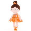 Cargar la imagen en la vista de la galería, Gloveleya 13 - inch Personalized Plush Dolls Iridescent Glitter Ballerina Series Orange Ballet Dream - Gloveleya Official
