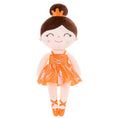 Cargar la imagen en la vista de la galería, Gloveleya 13 - inch Personalized Plush Dolls Iridescent Glitter Ballerina Series Orange Ballet Dream - Gloveleya Official
