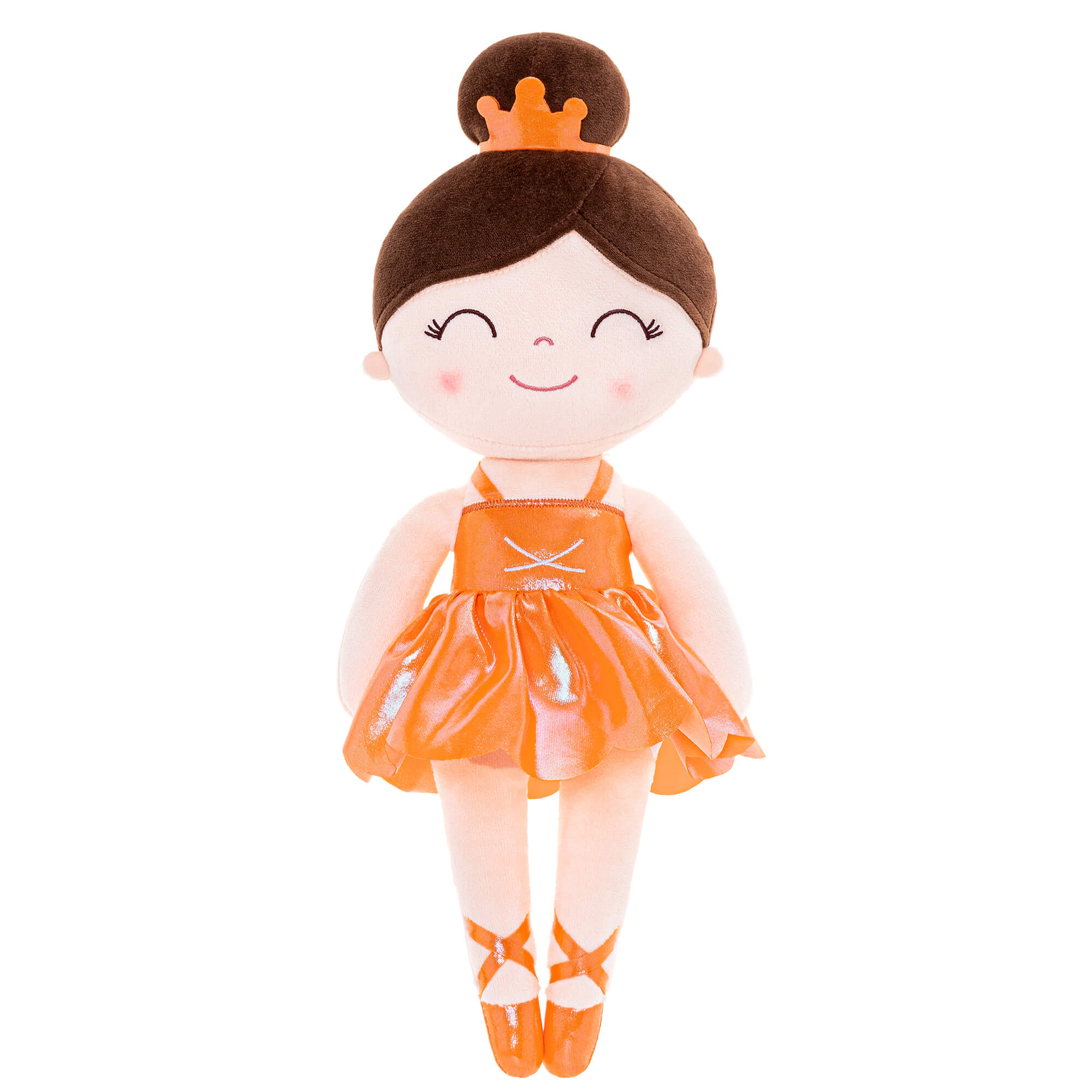 Gloveleya 13 - inch Personalized Plush Dolls Iridescent Glitter Ballerina Series Orange Ballet Dream - Gloveleya Official