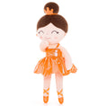 Cargar la imagen en la vista de la galería, Gloveleya 13 - inch Personalized Plush Dolls Iridescent Glitter Ballerina Series Orange Ballet Dream - Gloveleya Official
