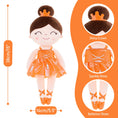 Load image into Gallery viewer, Gloveleya 13 - inch Personalized Plush Dolls Iridescent Glitter Ballerina Series Orange Ballet Dream - Gloveleya Official
