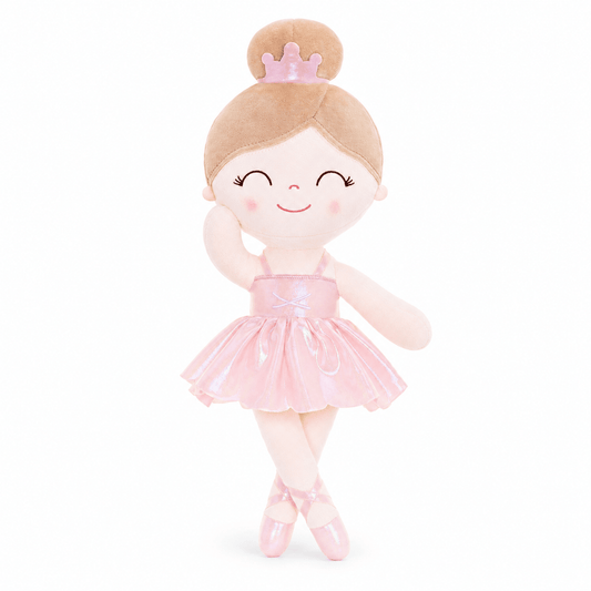 Gloveleya 13-inch Personalized Plush Dolls Iridescent Glitter Ballerina Series Pink Ballet Dream - Gloveleya Official