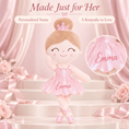 Charger l'image dans la visionneuse de la galerie, Gloveleya 13-inch Personalized Plush Dolls Iridescent Glitter Ballerina Series Pink Ballet Dream - Gloveleya Official
