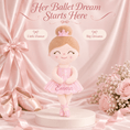 Charger l'image dans la visionneuse de la galerie, Gloveleya 13-inch Personalized Plush Dolls Iridescent Glitter Ballerina Series Pink Ballet Dream - Gloveleya Official

