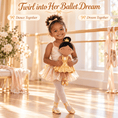 Load image into Gallery viewer, Gloveleya 13-inch Personalized Plush Dolls Iridescent Glitter Ballerina Series Tanned Gold Ballet Dream - Gloveleya Official
