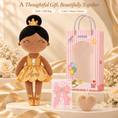 Load image into Gallery viewer, Gloveleya 13-inch Personalized Plush Dolls Iridescent Glitter Ballerina Series Tanned Gold Ballet Dream - Gloveleya Official
