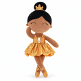 Load image into Gallery viewer, Gloveleya 13-inch Personalized Plush Dolls Iridescent Glitter Ballerina Series Tanned Gold Ballet Dream - Gloveleya Official
