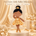 Load image into Gallery viewer, Gloveleya 13-inch Personalized Plush Dolls Iridescent Glitter Ballerina Series Tanned Gold Ballet Dream - Gloveleya Official

